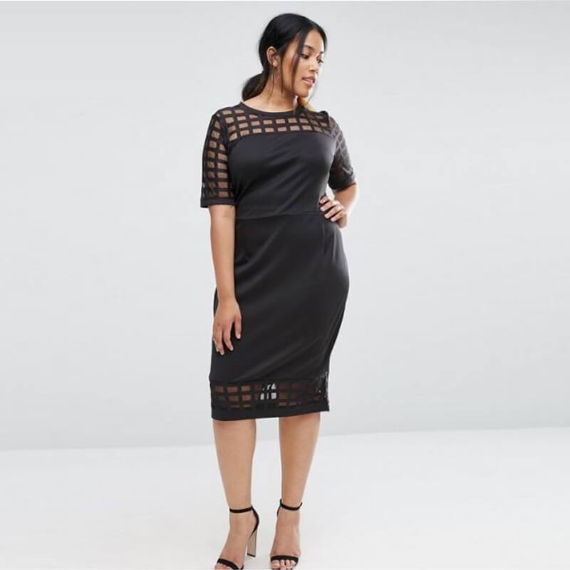 Cage Mesh Stretchy Dresses